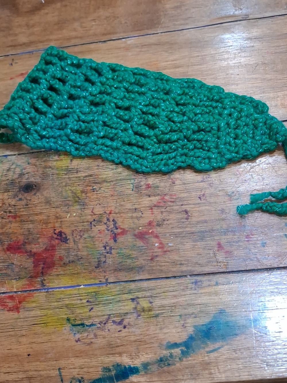 Handmade Crocheted Headband in Bright Green